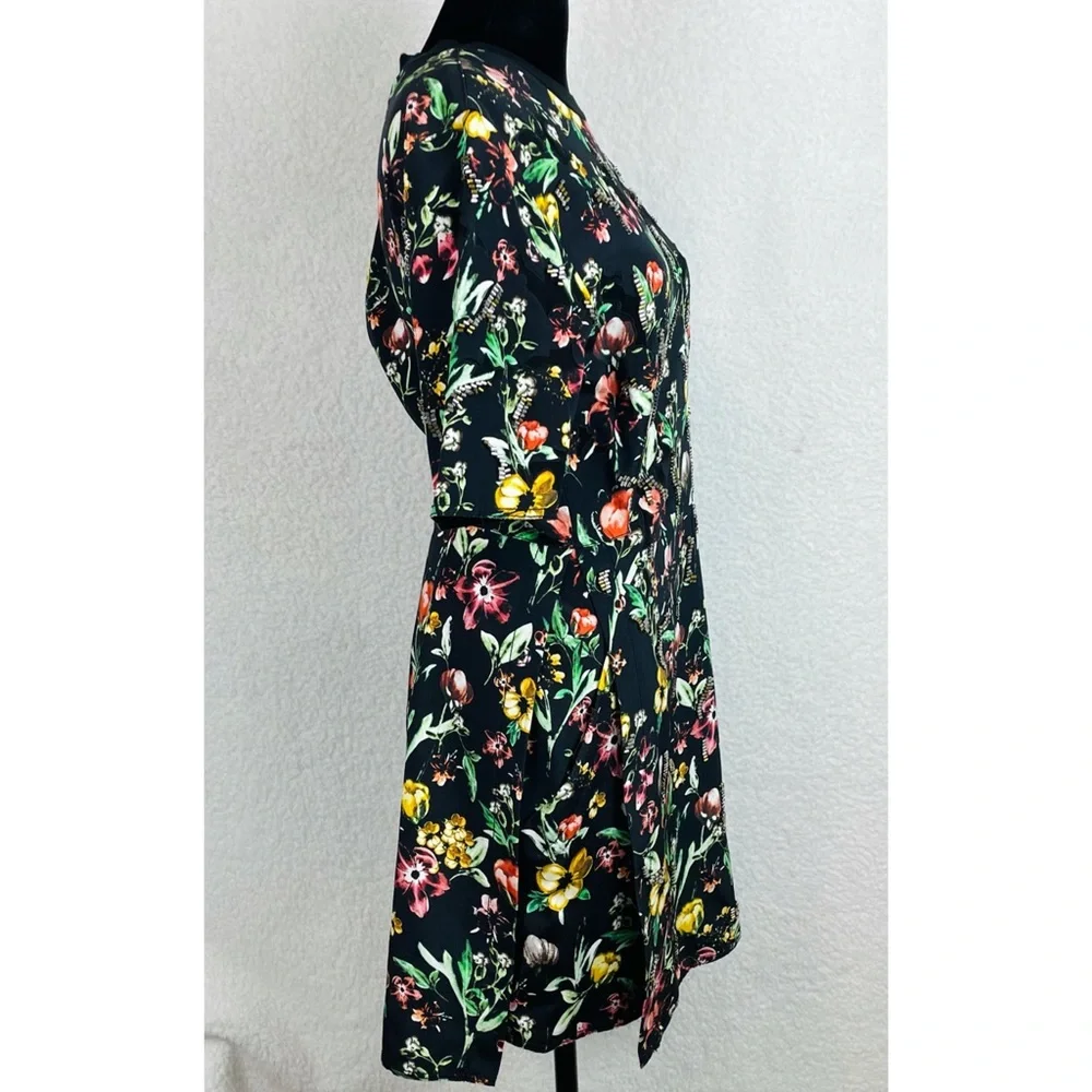 3.1 PHILLIP LIM • Multicolored Floral Beaded Silk Mini Dress, 4 - Picture 4 of 14
